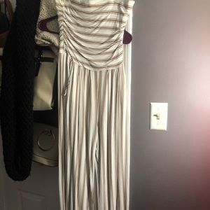 Strapless Romper with Pants